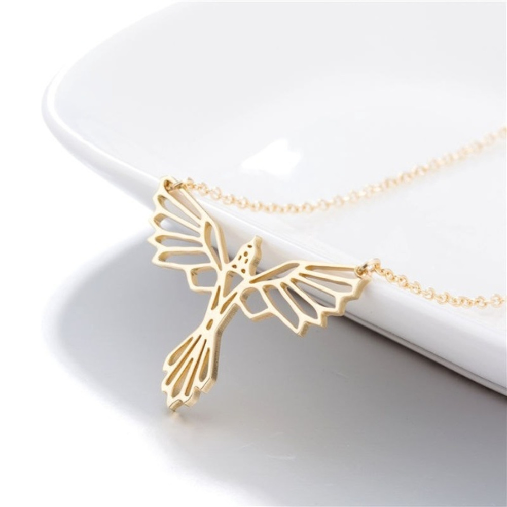 Fine Stainless Steel Phoenix Bird Artisan Necklace